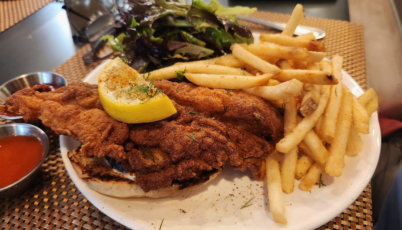 Fried fish with fries